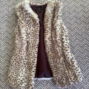 Faux Leopard Fur Vest